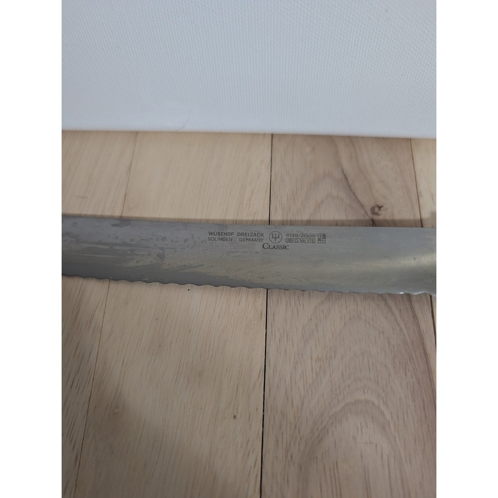 12" serrated kitchen Bread/Salmon knife Wusthof Dreizack Solingen Germany 4149 - Picture 2 of 2